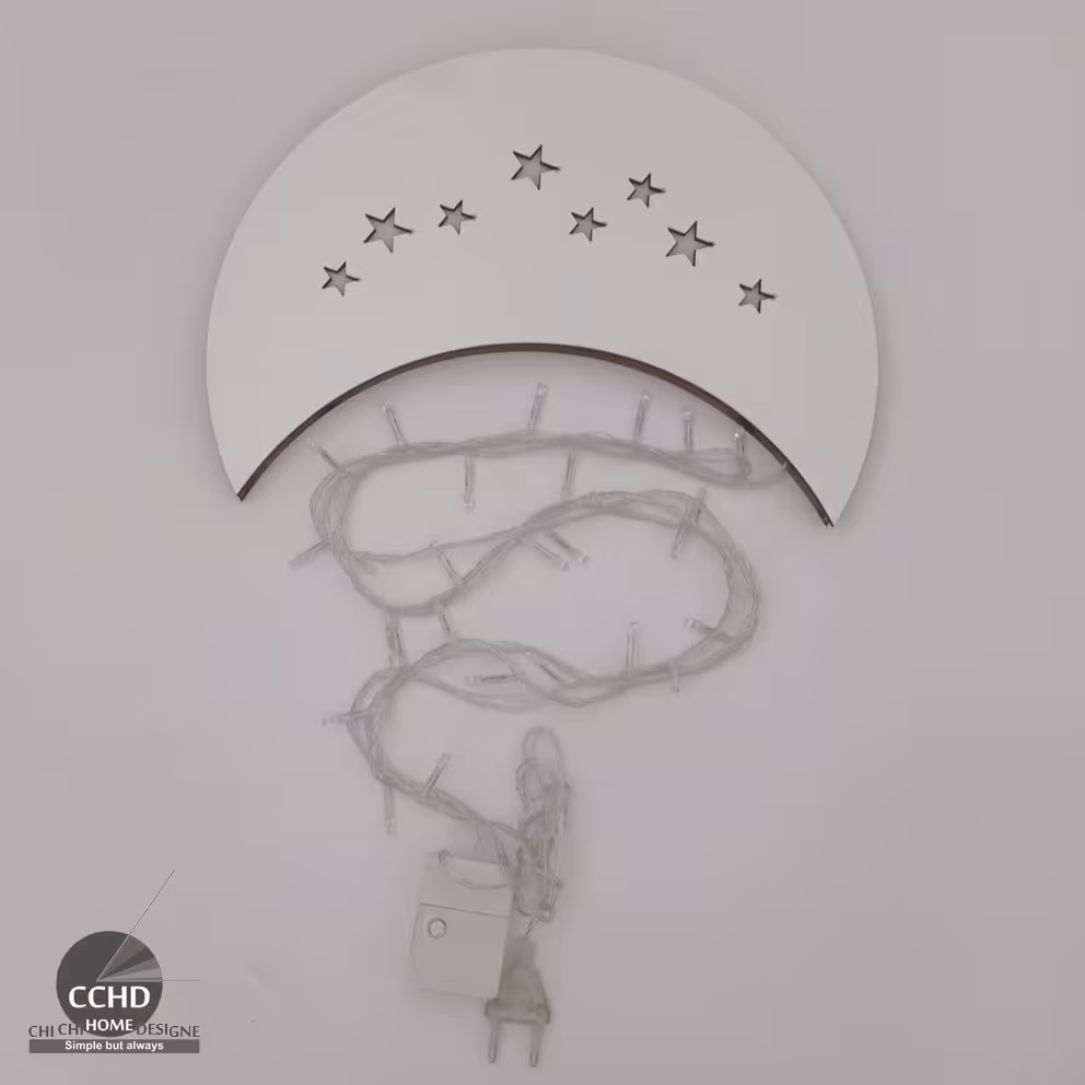 چراغ خواب اتاق کودک و نوزاد ، طرح ماه ، رنگ سفید 