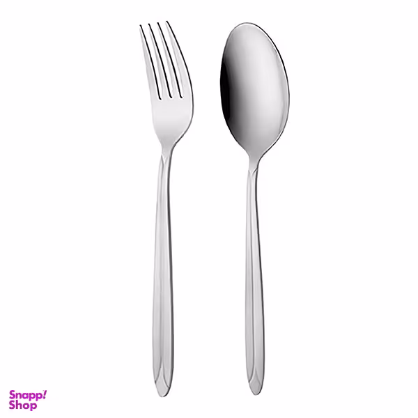 سرویس قاشق و چنگال 12 پارچه ناب استیل مدل پالرمو براق