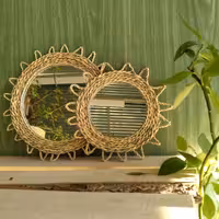 آینه حصیری خورشیدی پک 2عددی