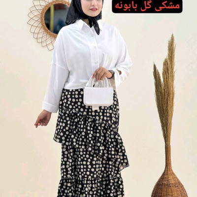 ست شومیز الیزه و دامن فلور درجه یک مدل بهگل