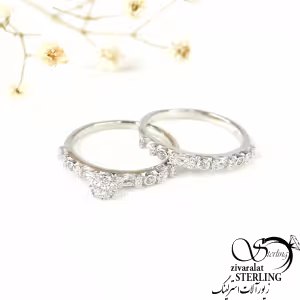 حلقه پشت حلقه نگین دار عیار925