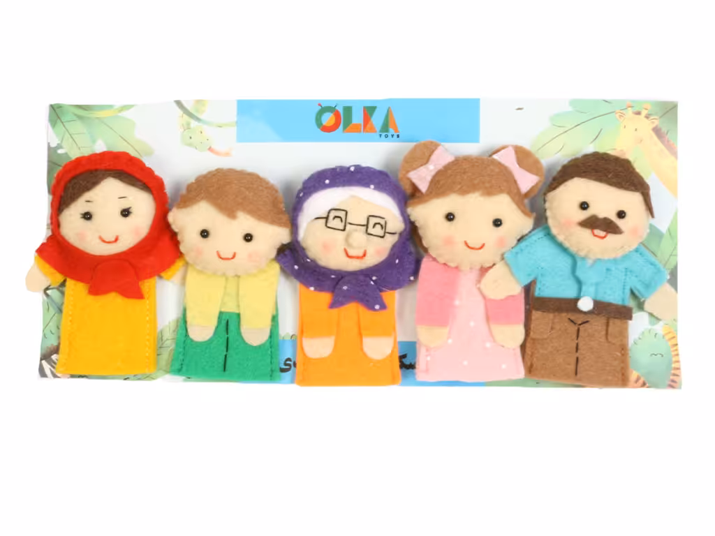 عروسک های نمایشی 5 عددی انگشتی طرح خانواده