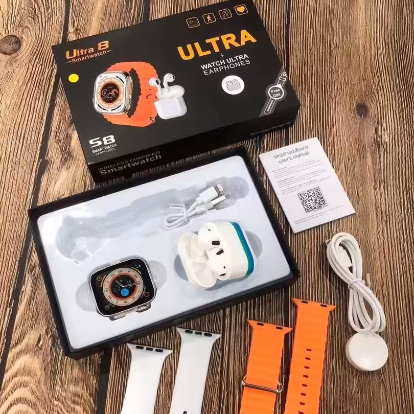 ست ساعت هوشمند  و ایرپاد اولترا S8 طرح اپل واچ ضمانت 6 ماهه