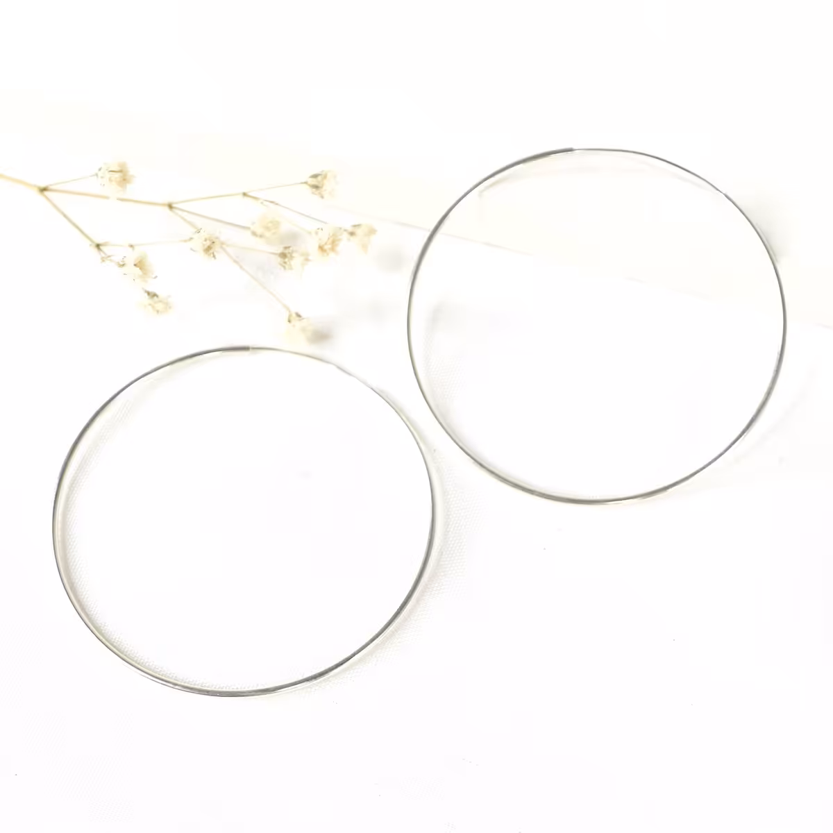 گوشواره حلقه ای بزرگ نقره ایتالیا کد 9704