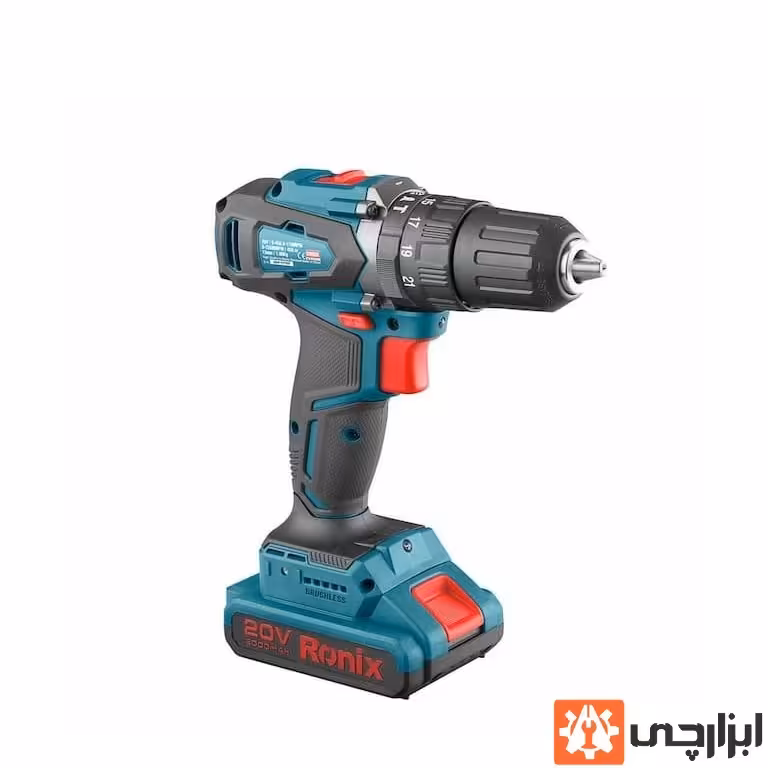 دریل شارژی 8900 رونیکس (18 ولت – براش لس)