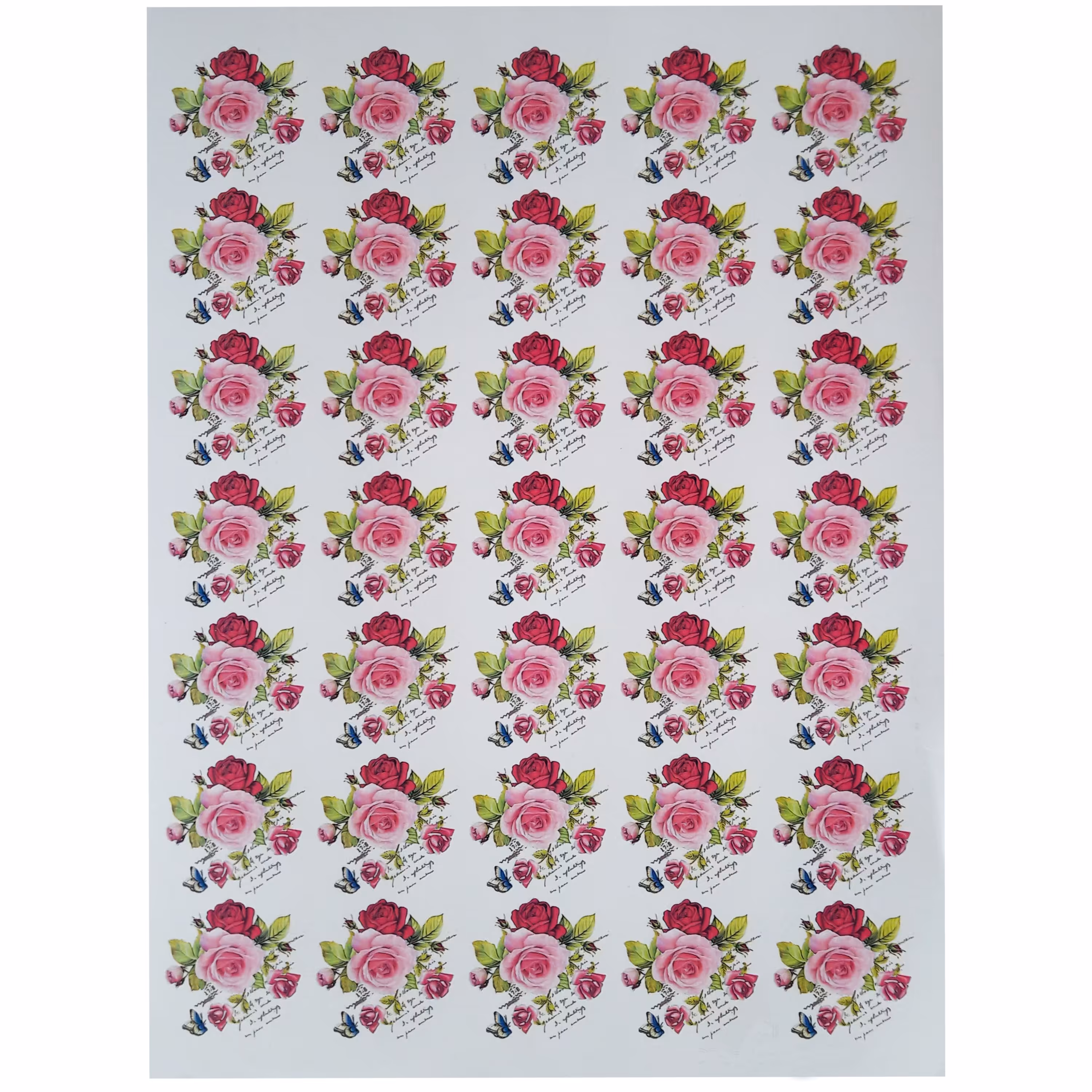 ترنسفر طرح رز مارگاریتا ابعاد 30 در 40 سانتی متر