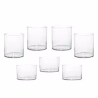 ست هفت سین شیشه ای  7 پارچه - دهانه 12 سانتیمتر (پس کرایه)