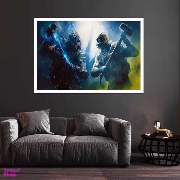 تابلو بکلیت طرح بازی Tom Clancys Rainbow Six Extractio مدل قاب شاسی W-s8893