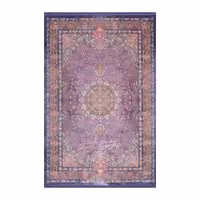 فرش ابریشم سنتی رنگ بنفش 1200 شانه سایز  3 در 4 (12 متری)