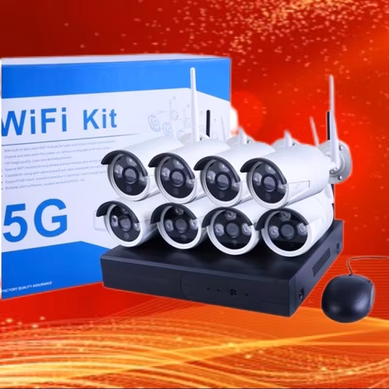 پک 8 دوربین مداربسته بیسیم وایفای اسمارت هوشمند 3مگاپیکسل و صدا دار