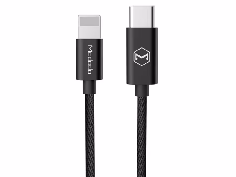 کابل شارژ سریع و انتقال داده تایپ سی به لایتنینگ مک دودو Mcdodo CA-499 Type-C to Lightning Quick Cable 1.2m