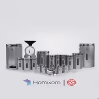 سرویس آشپزخانه اورانوس 18 پارچه مدل استوانه ای نقره ای با درب استیل