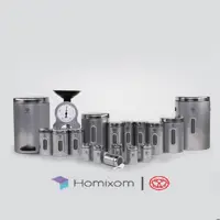 سرویس آشپزخانه اورانوس 18 پارچه مدل استوانه ای نقره ای با درب استیل
