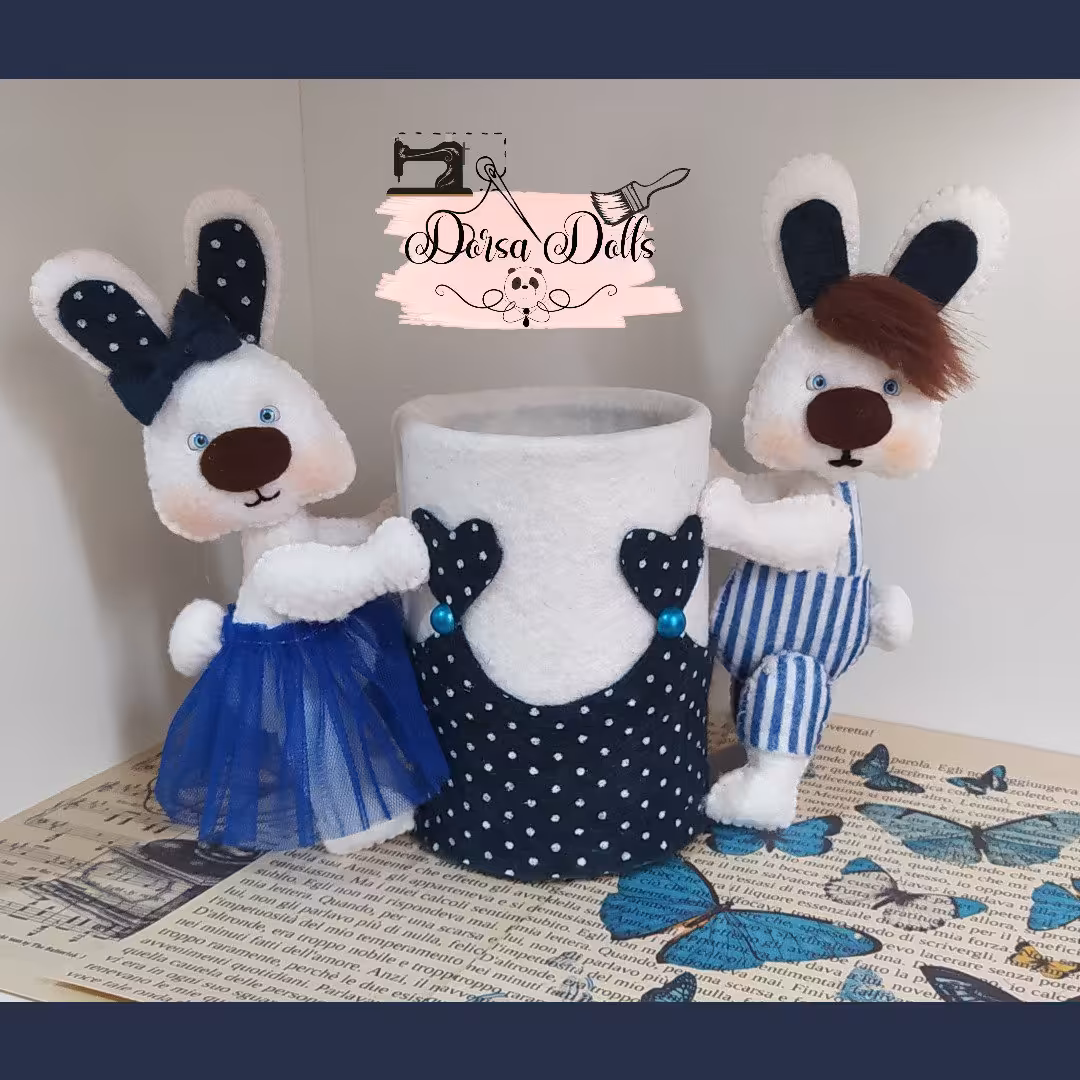 جامدادی رومیزی نمدی،جابرسی نمدی،جامسواکی نمدی،مدل خرگوش،نماد سال 1402