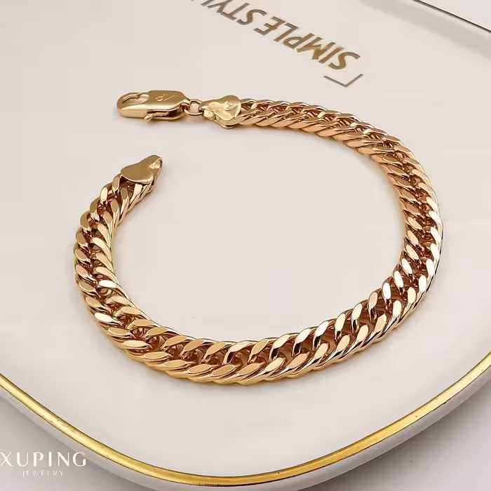 دستبنداسپرت کارتیر باقفل محکم رنگ ثابت وضدحساسیت برند ژوپینگ آبکاری طلا