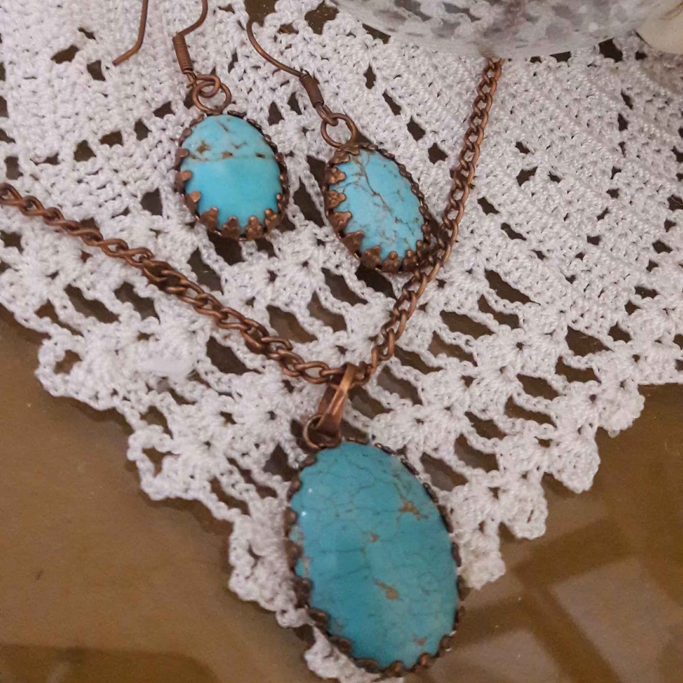 نیم ست فیروزه