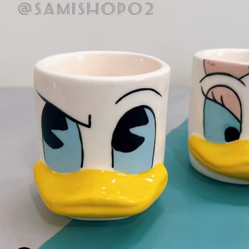 ماگ دستساز فانتزی سرامیکی طرح اردک پسر