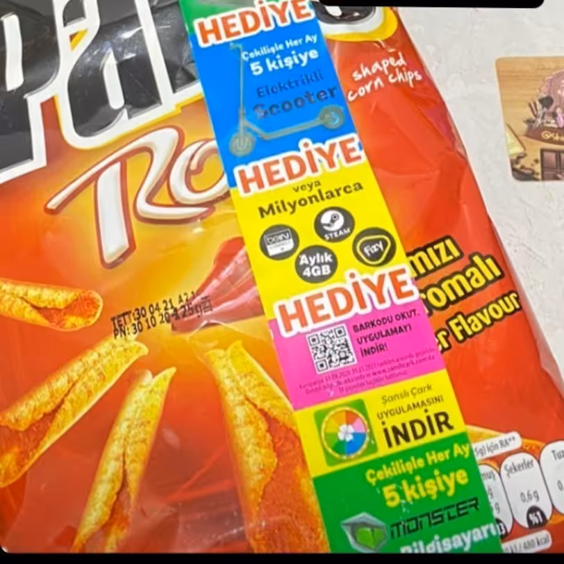 چیپس پیچی پاتوس با طعم فلفل