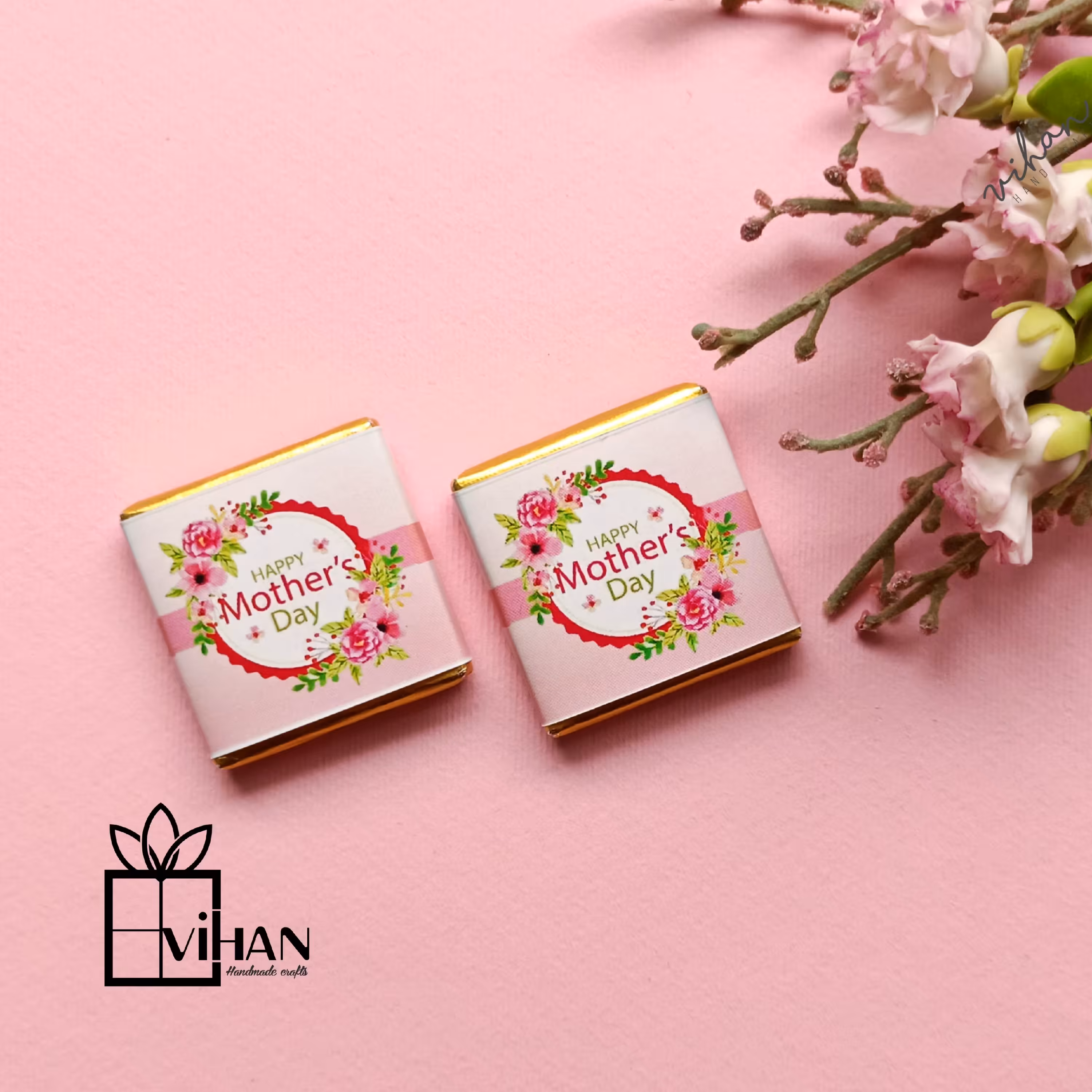 شکلات گیفت مربعی 3 *3 طرح مادرانه 11