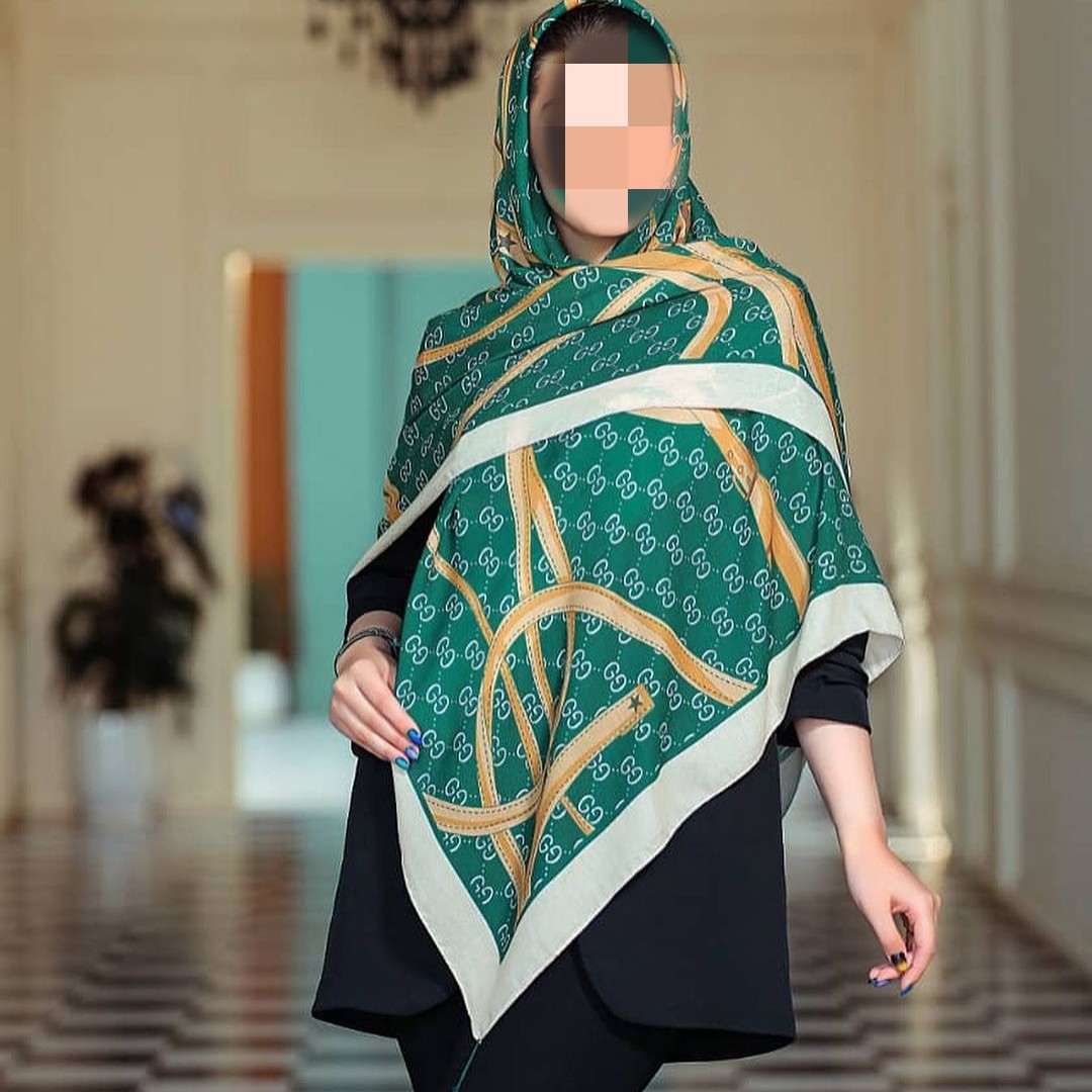 روسری سوپر نخ طرح بهشت 2