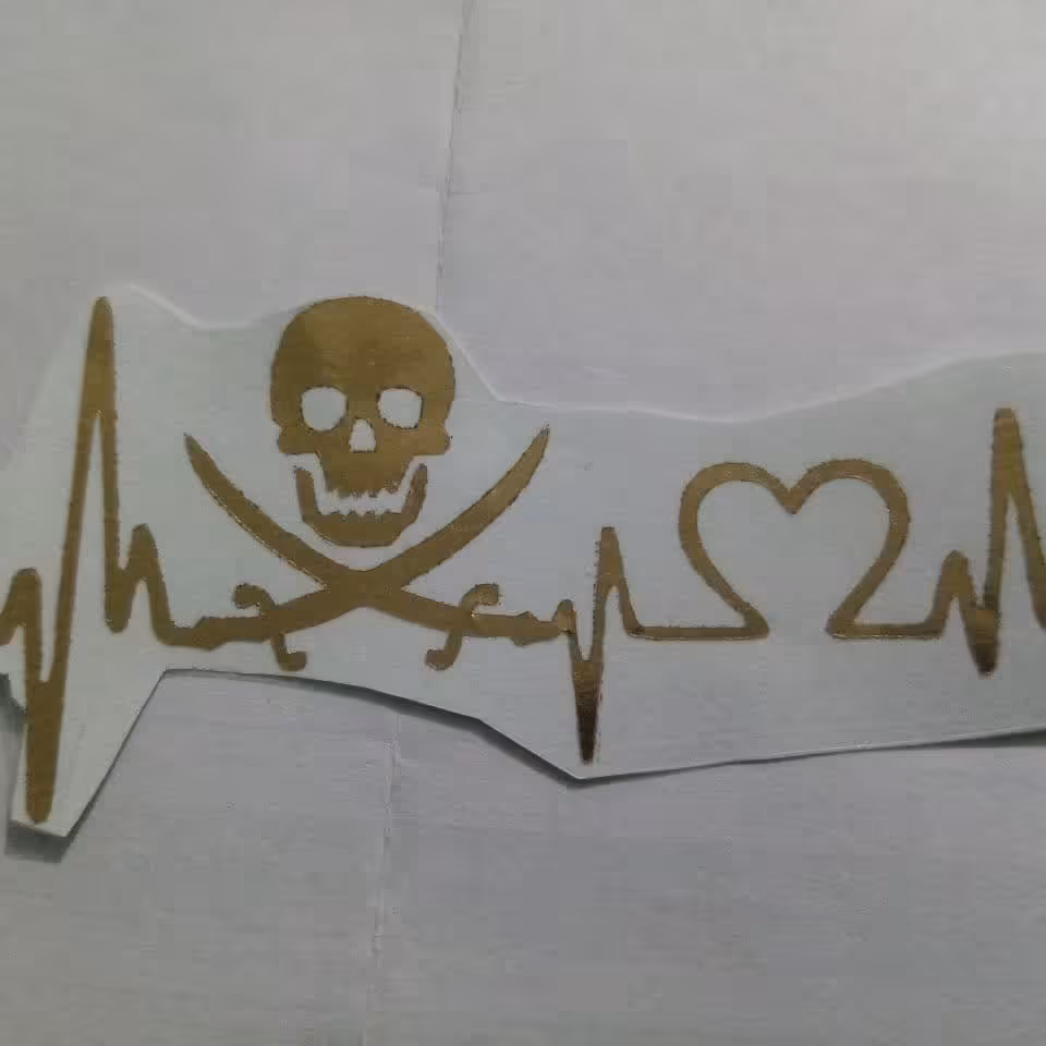 برچسب ضربان قلب طلایی.سایز4در10