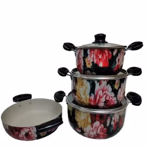 سرویس هفت پارچه قابلمه گلدار