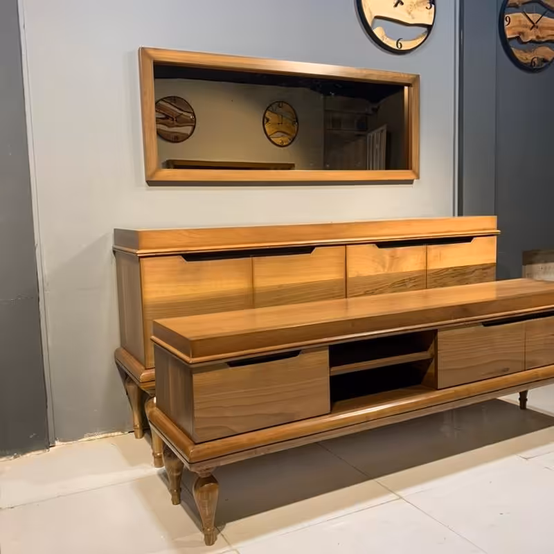 ست آیینه کنسول با میز تلویزیون 