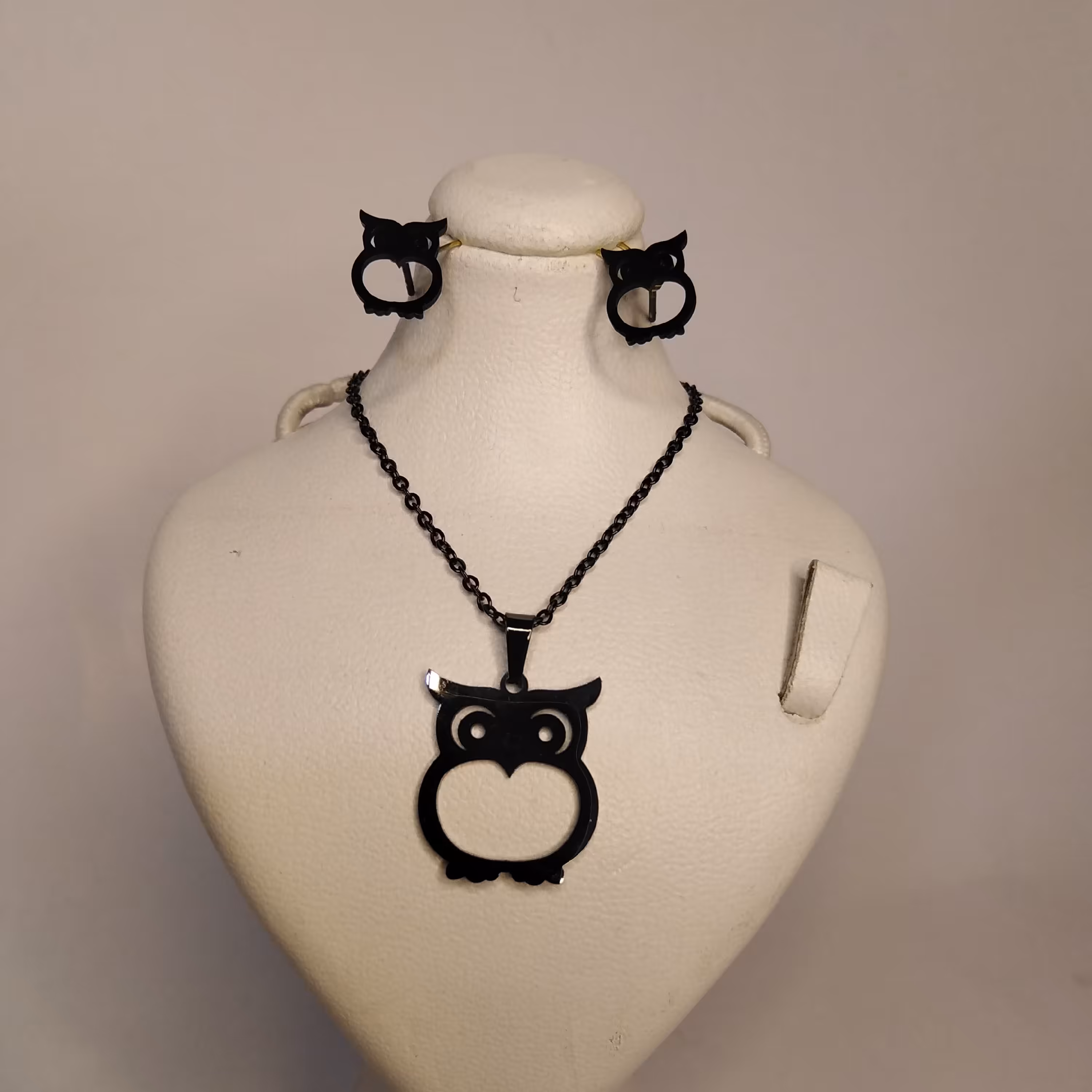 نیم ست زنانه مشکی طرح جغد رنگ ثابت ارسال رایگان