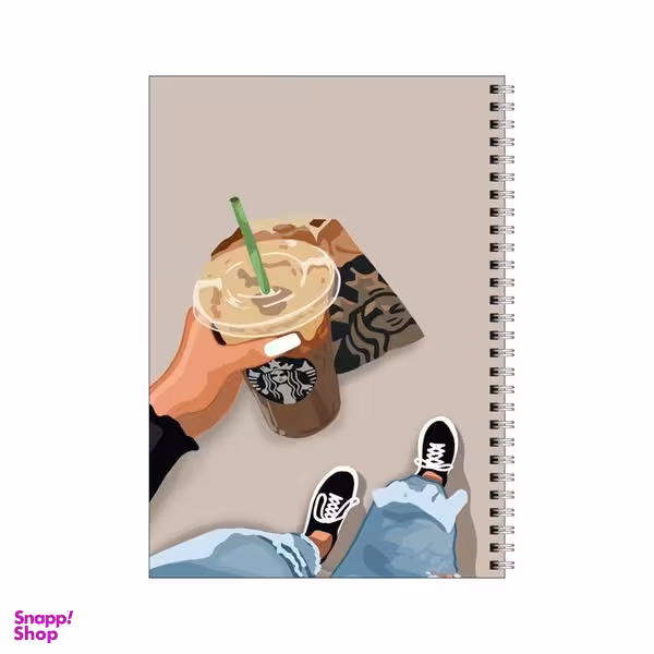 دفتر مشق 100 برگ بامبیلیپ طرح دختر و استارباکس کد 4899470