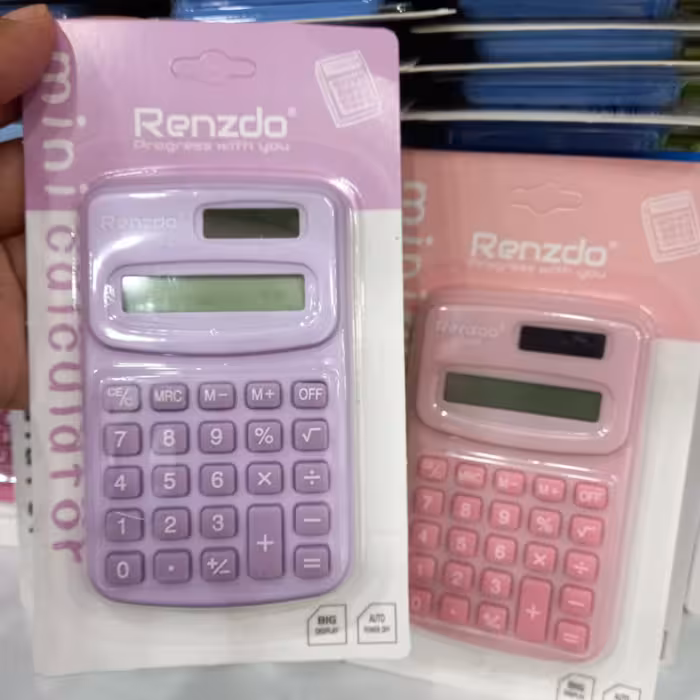 ماشین حساب فانتزی در دورنگ زیبا