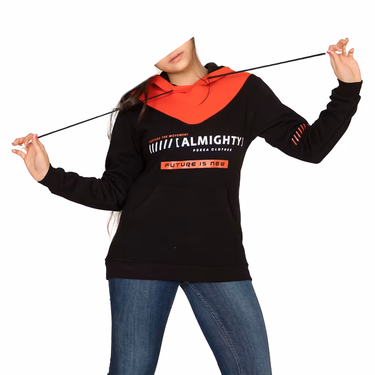 هودی دخترانه و پسرانه مدل almighty رنگ قرمز