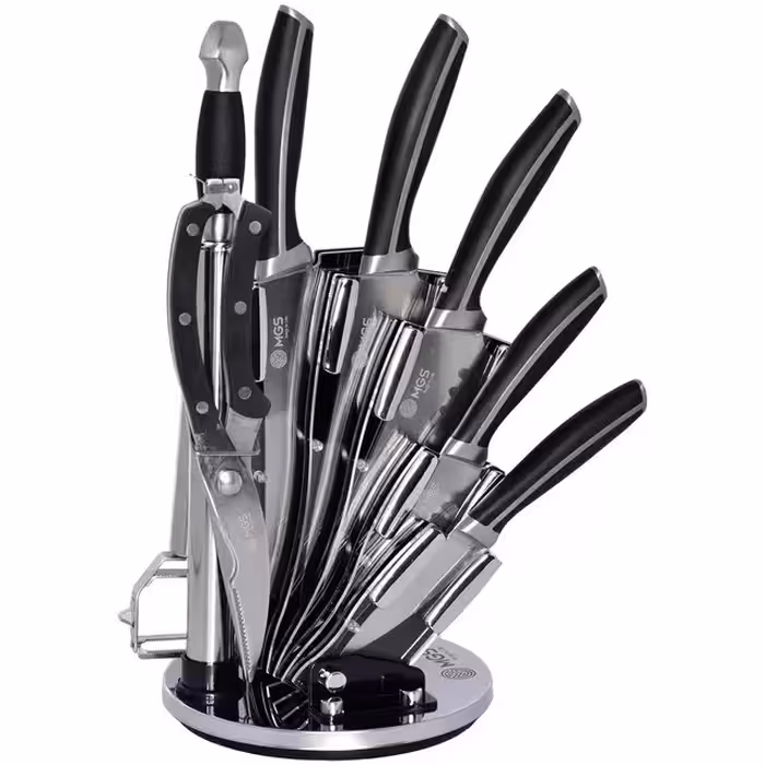 سرویس کارد 9 پارچه مشکی برند ام جی اس MGS کد کالا S-K65006-T9(A4D)