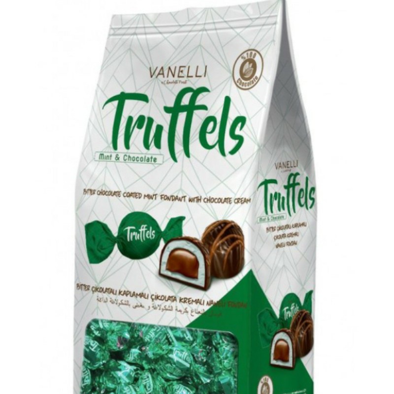 شکلات ترافلز truffels یک کیلو گرمی مدل mint and chocolate