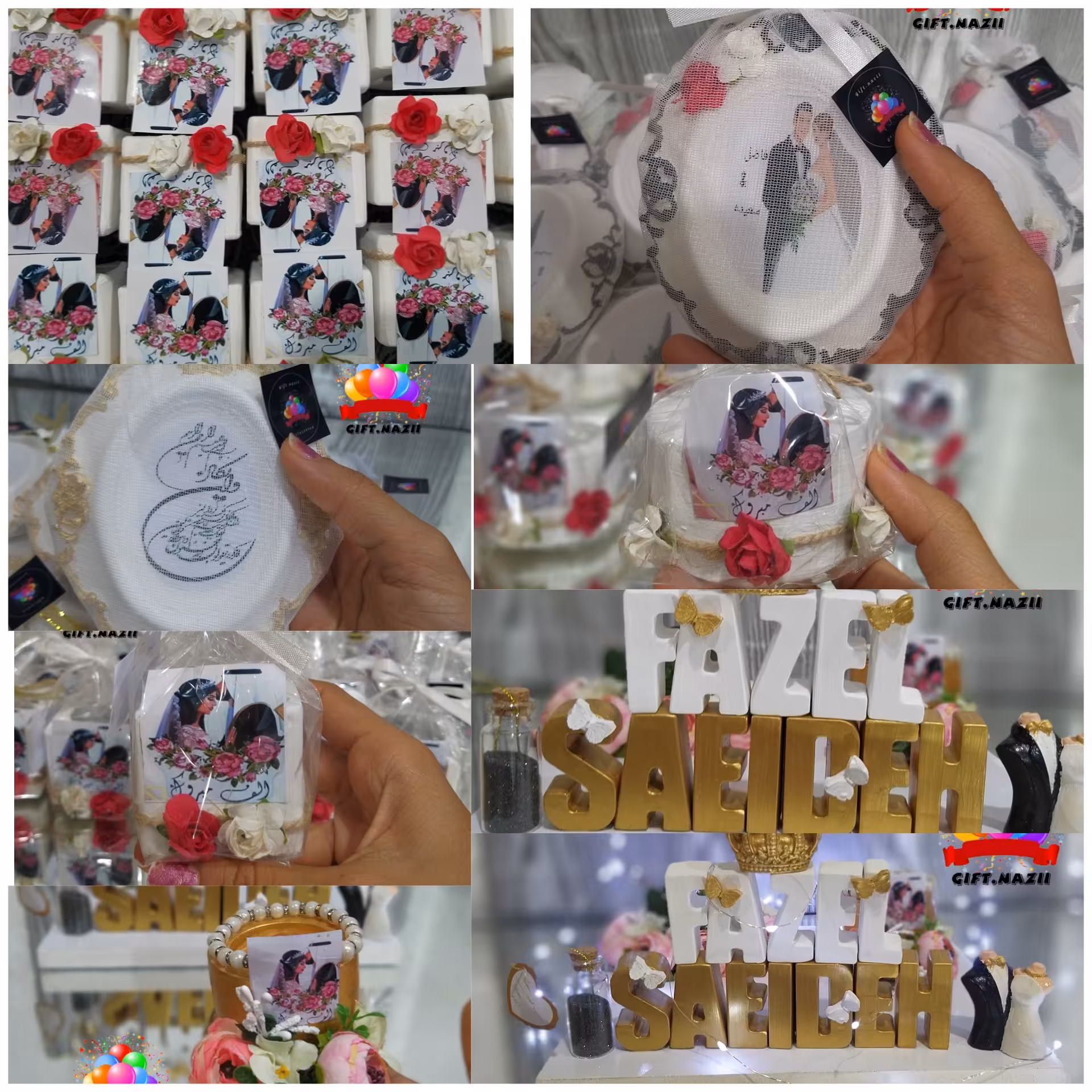 انواع گیفتهای زیبا ی عروسی .گشته سوز وجاشمعی .گیفت حنابندون