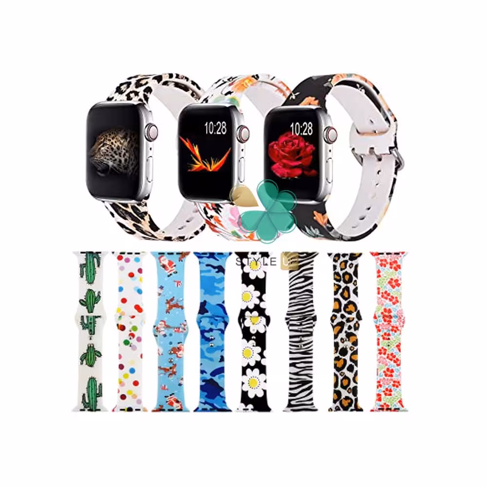 بند سیلیکونی ساعت اپل واچ Apple Watch 45/49mm طرح دار