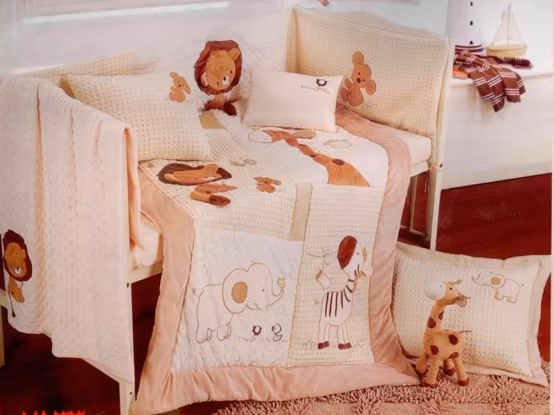 ست 6تکه سرویس لحاف کودک ستیمو با عروسک زرافه