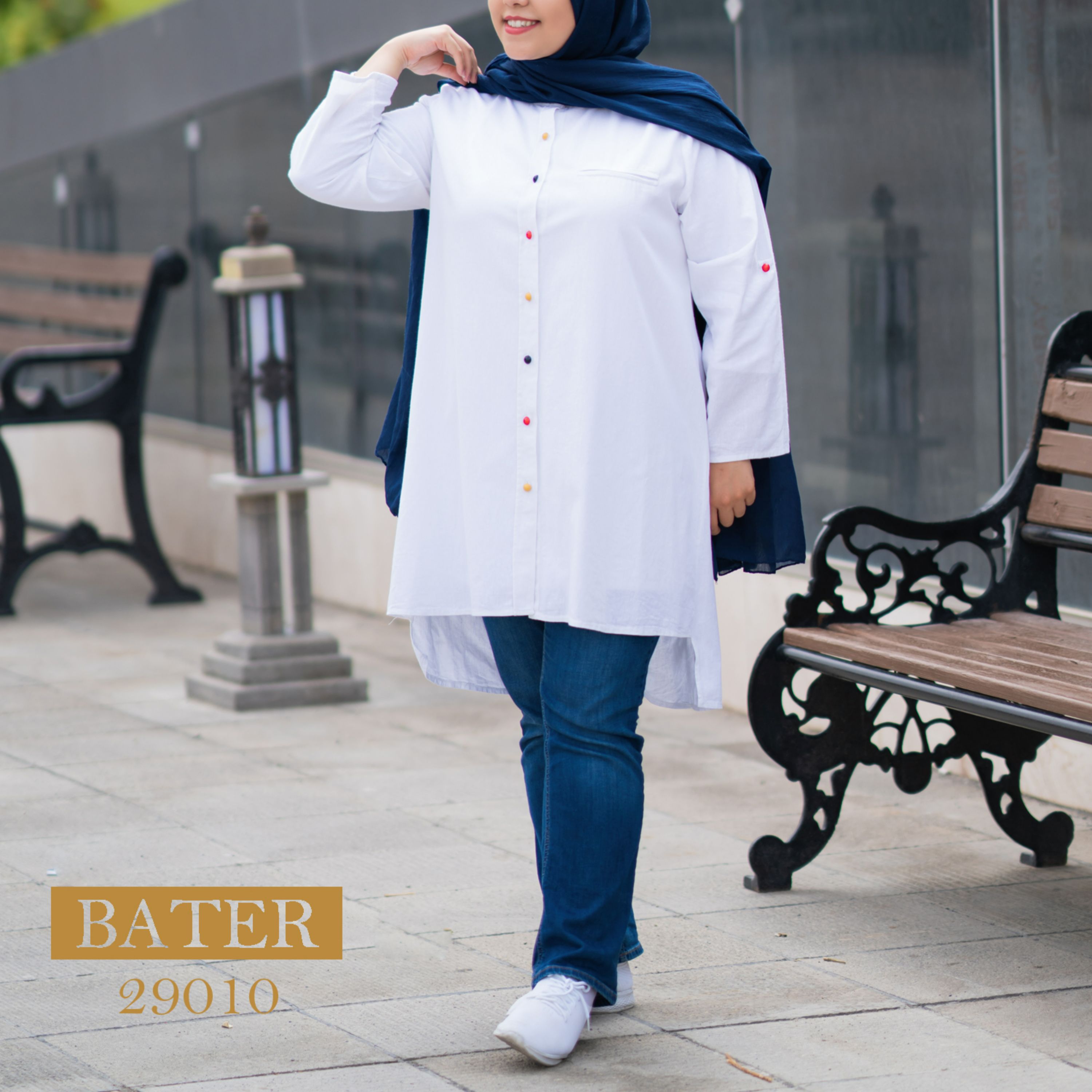 مانتو سفید سایز بزرگ مدل 29010 چهار سایزه مناسب 50 تا 52