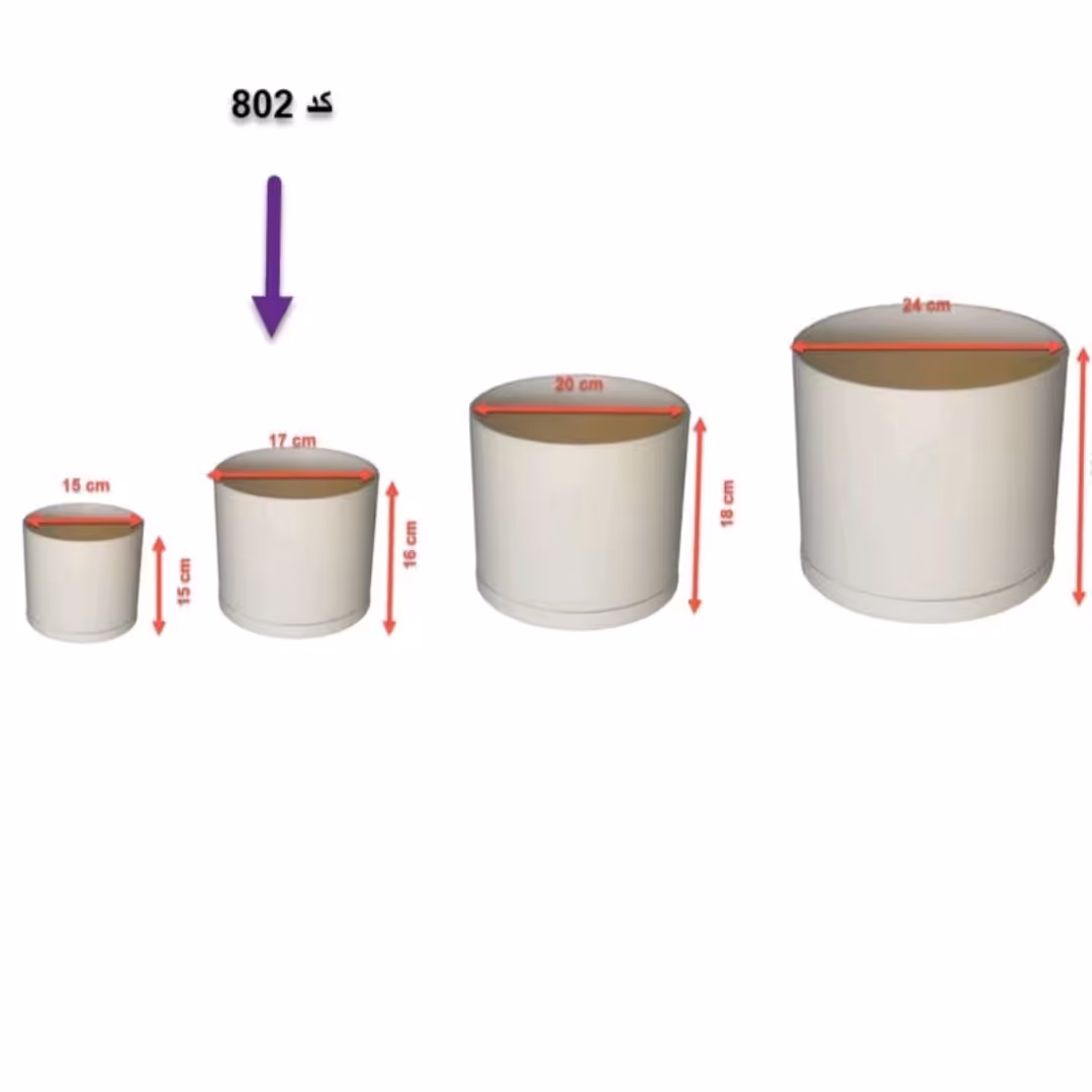 گلدان استوانه ای مدل مهر و ماه کد802  در5رنگ متنوع و باخاصیت آنتی یووی به همراه زیر گلدانی 