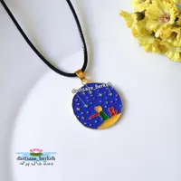 گردنبند شازده کوچولو . قبل از سفارش موجودی بگیرین . گردنبند دخترانه . شازده کوچولو و روباه . 