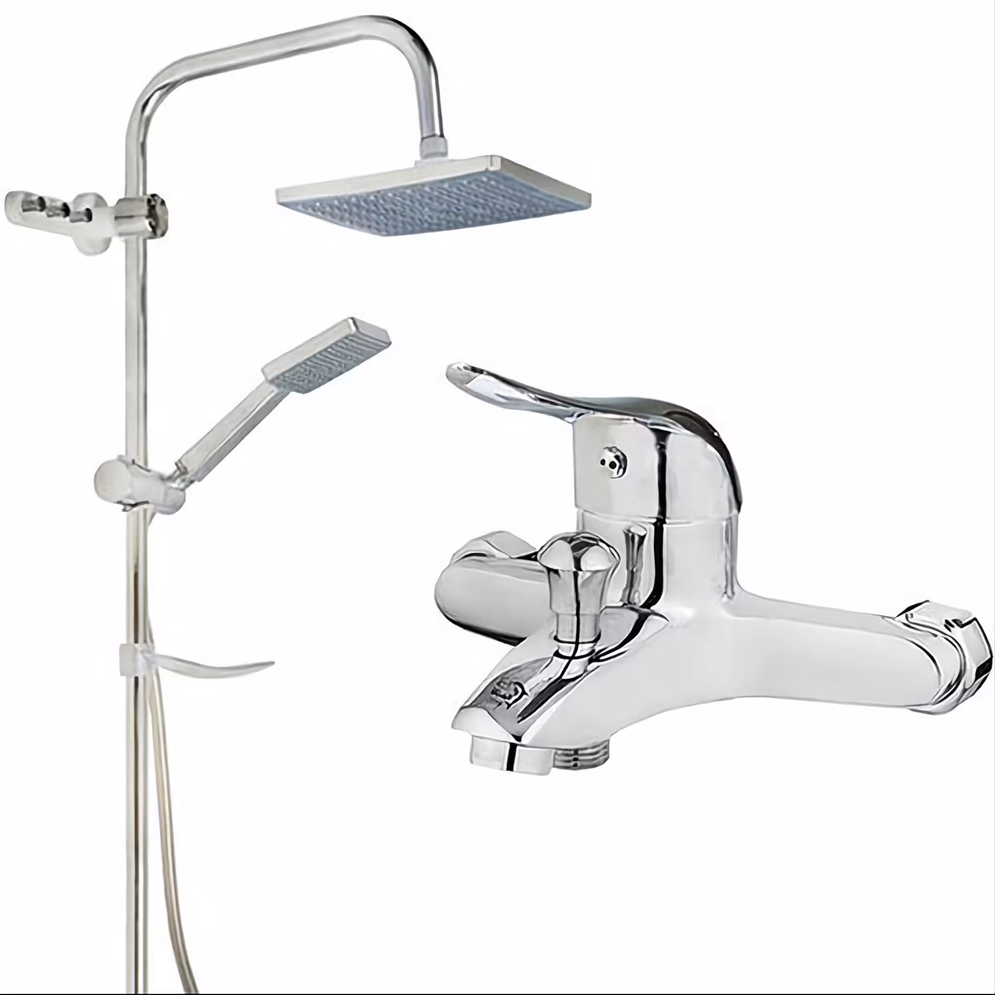 شیر دوش کروم دسته اردکی با یونیورست کروم