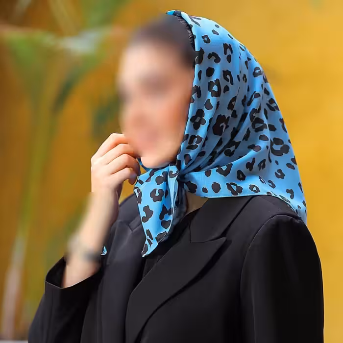 مینی اسکارف (باندانا) طیف آبی سفید ارسال رایگان 