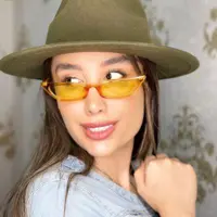 عینک آفتابی اصل زنانه زرد برند بولگاری گربه ای