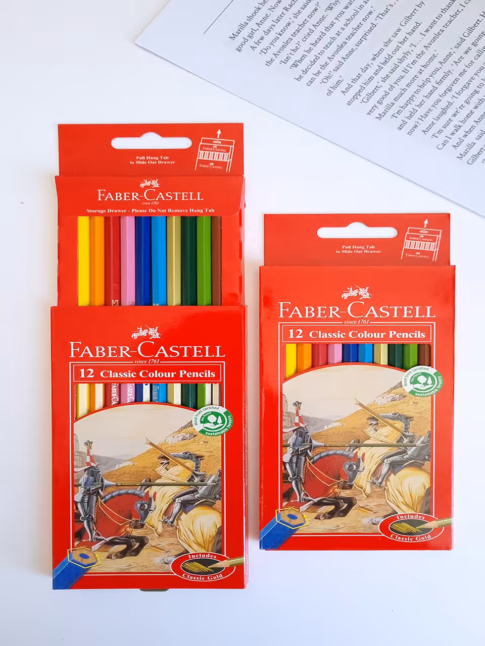 مداد رنگی 12 رنگ جعبه مقوایی فابر کاستل مدل classic