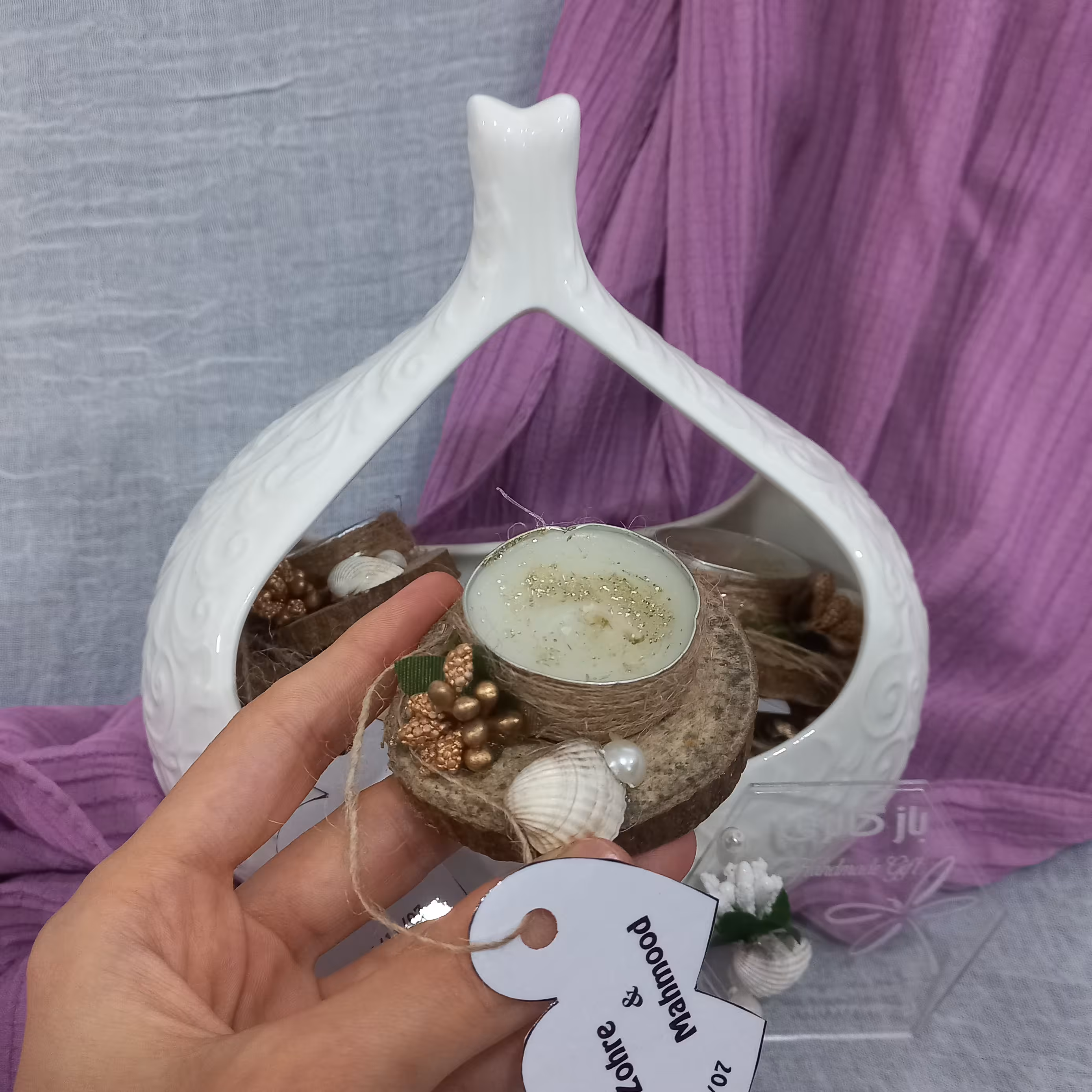 گیفت شمع طرح دریا  کد100