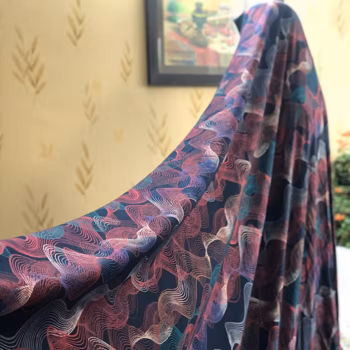 قواره پارچه چادر مجلسی نخی طرح 4