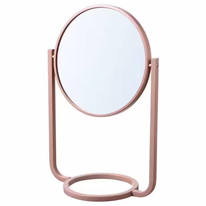 آینه رومیزی صورتی ایکیا GRANVAG، سایز 23x33 سانتی‌متر