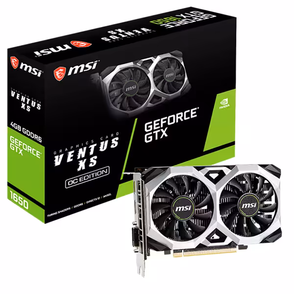 کارت گرافیک ام اس آی مدل GeForce GTX 1650 D6 VENTUS XS OC 4GB - پردیس پازار