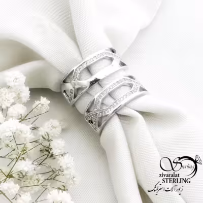 حلقه ست نقره کلاسیک عیار925 کد 15315