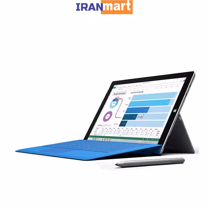 تبلت استوک مایکروسافت سورفیس پرو 3 مدل Surface Pro 3 - i7 8G 512GSSD   کیبورد - فروشگاه اینترنتی ایران مارت
