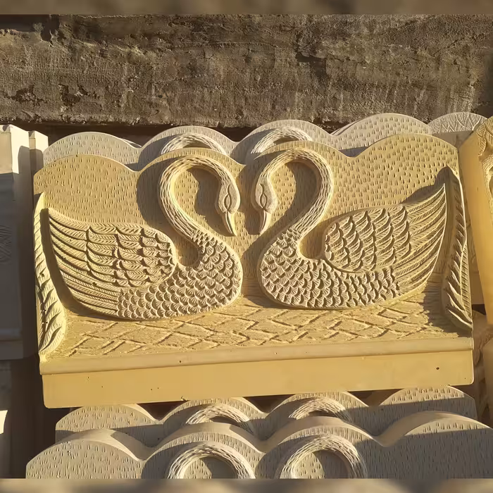 جدول دورباغچه پلیمری طرح قو سایز 30-50 رنگ سفید قرمز خاکستری کرم مشکی و سایر رنگ ها